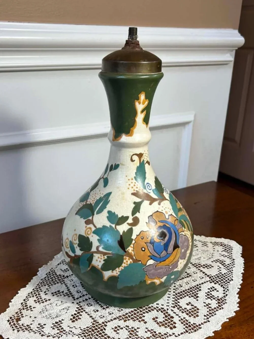 Vintage 1920s Dutch Art Pottery Lamp Base - Arnhemsche Fayence